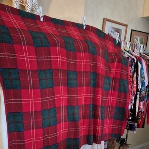 Plaid Red and Green lap Blanket